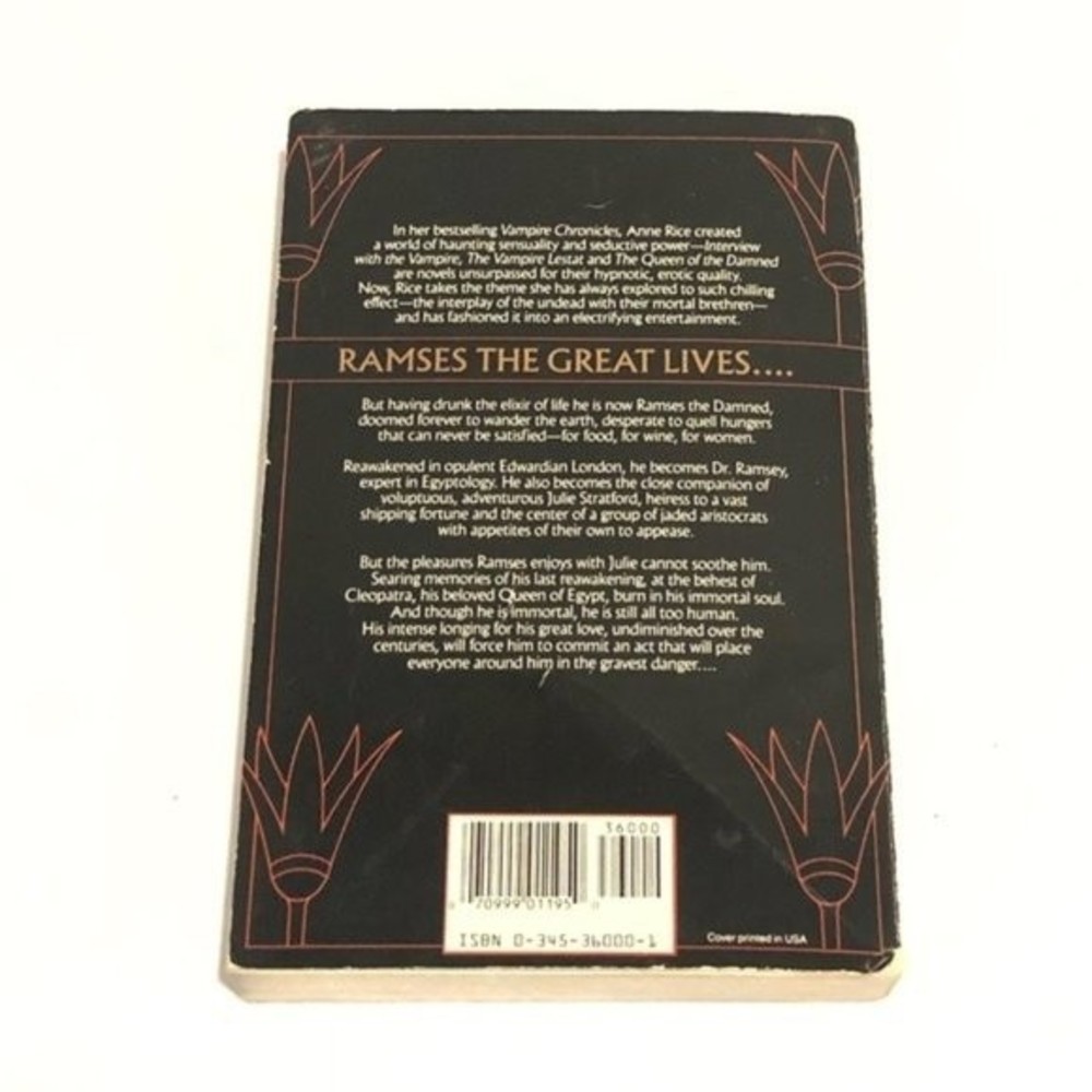 Anne Rice Mummy Ramses The Damned First Edition - Picture 8 of 8
